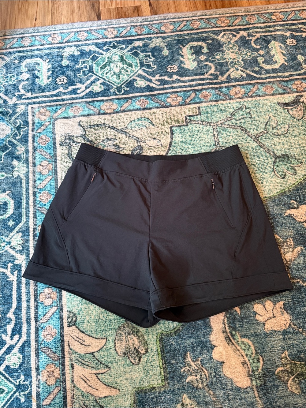 Women’s Black Calia Shorts with Zipper Pockets